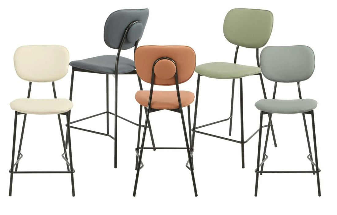 Button Midnight Blue Bar Stool