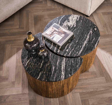 Half Moon Midnight Coffee Table Set