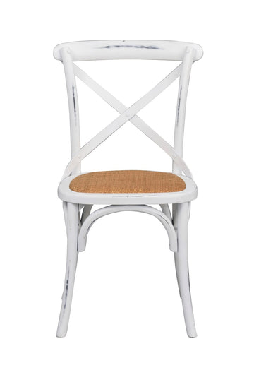 BA Cross Back Dining Chair White