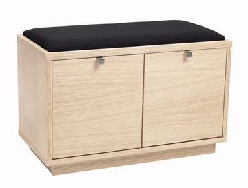 RO Confe Bench 2 Drawers White Pigmented/Black