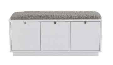 RO Confe Bench 3 Drawers White/Light Grey