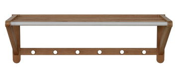 RO Met Hat Shelf Single Oak Coat Rack