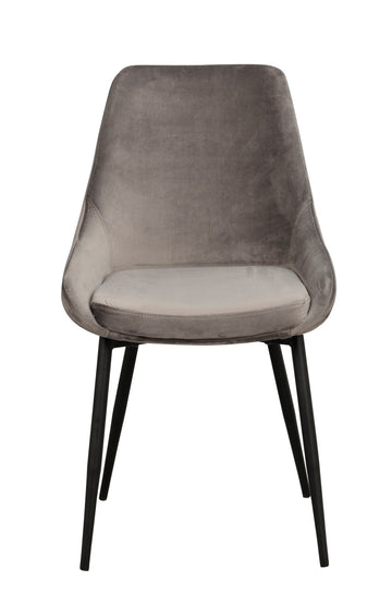 RO Sier Dining Chair Grey Velvet