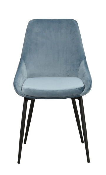 RO Sier Dining Chair Light Blue Velvet
