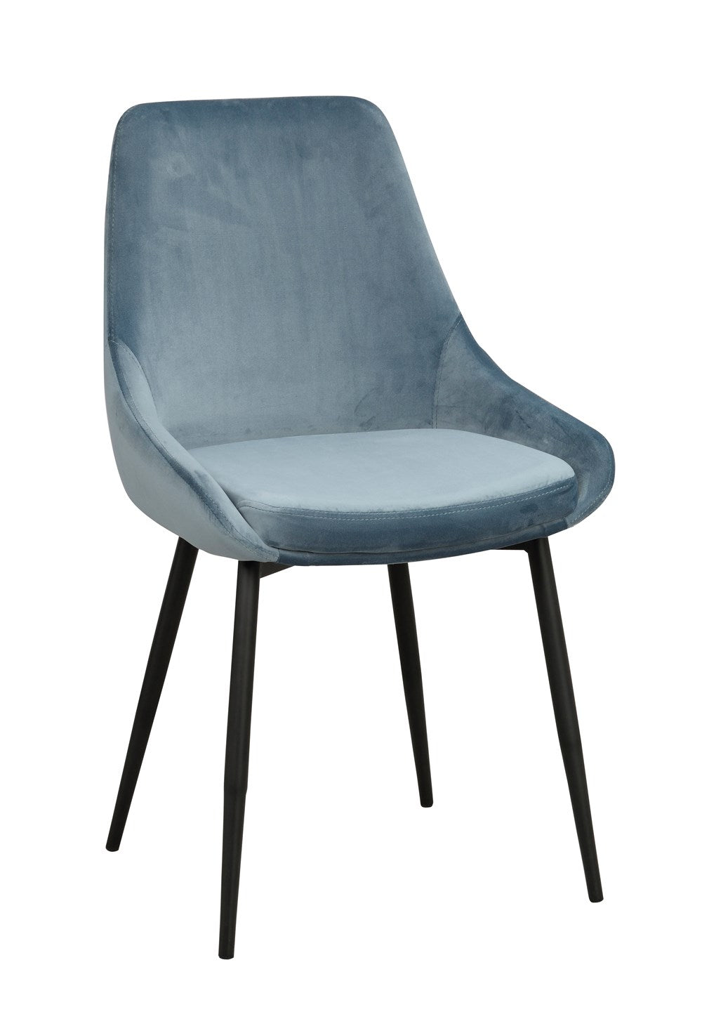 RO Sier Dining Chair Light Blue Velvet
