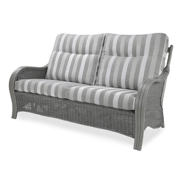 De Nirut Grey Rattan 3-Seater Sofa