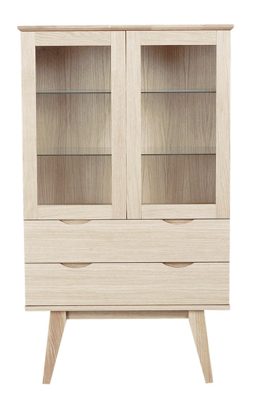 RO FILIPPA GLASS CABINET WHITEWASH
