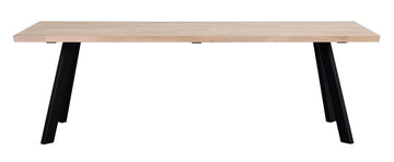 RO Fred Dining Table 240x100 Whitewash/Black