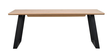 RO Melville Extending Dining Table Whitewash/Black