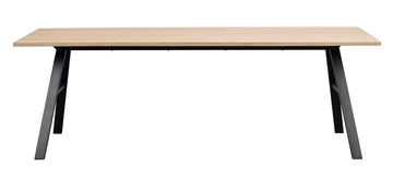 RO Brigham Extending Dining Table Whitewash/Black