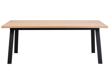 ROWICO Winnipeg Extending Dining Table Whitewash/Black