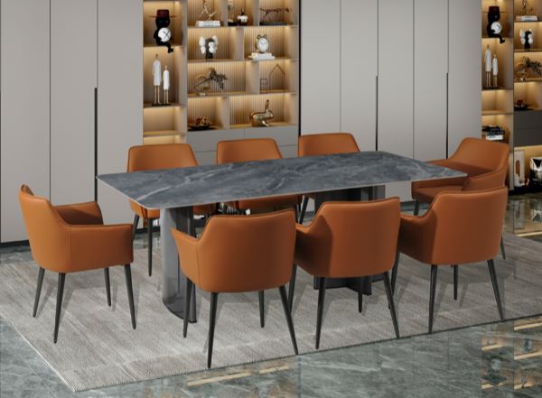 Campania Dining Table - Grey Sintered Stone