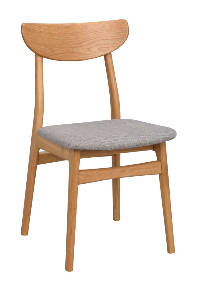 RO Rodham Chair Oak/Light Grey