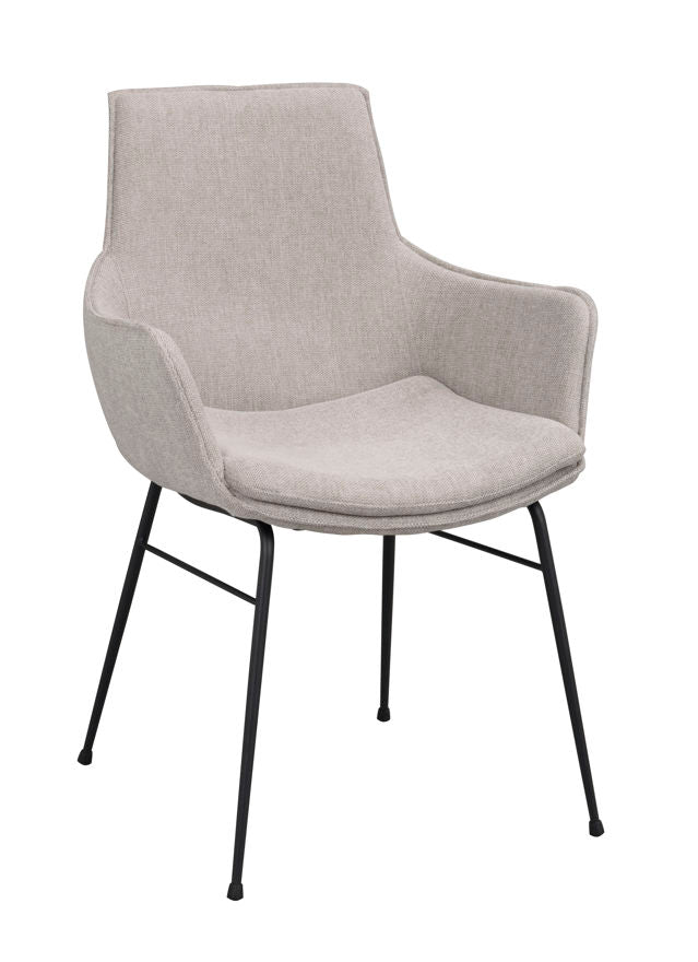 RO Lowell Fixed Arm Chair Grey/Black