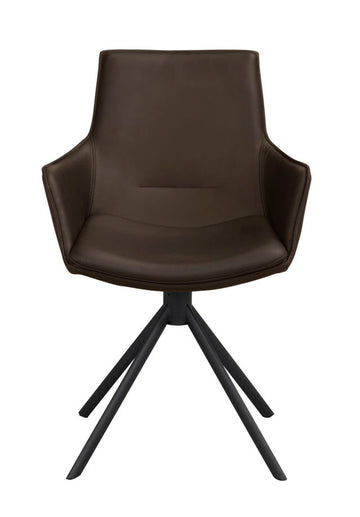 RO Lowell Swivel Arm Chair Brown/Black