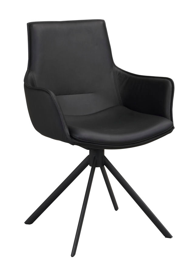 RO Lowell Swivel Arm Chair Black/Black