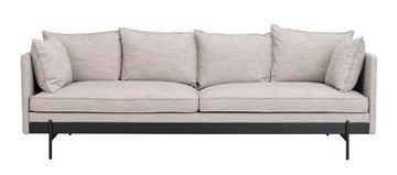RO Shelton 3-Seater Sofa Grey/Black