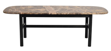 RO Hammond Coffee Table 135x62 Marble Brown/Black