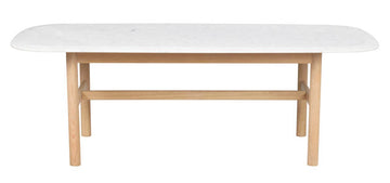 RO Hammond Coffee Table 135x62 Marble White/Whitewash