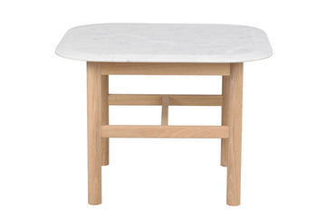 RO Hammond Coffee Table 62x62 Marble White/Whitewash