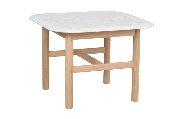 RO Hammond Coffee Table 62x62 Marble White/Whitewash