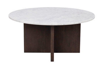 RO Brooksville Coffee Table Round White/Brown