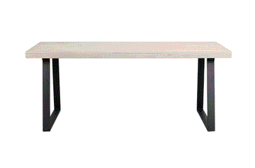 RO Brooklyn Extending Dining Table U 170x95 Whitewash/Black