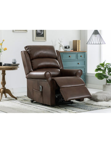 AM Windsor L&T Dual Motor Dark Brown Leather