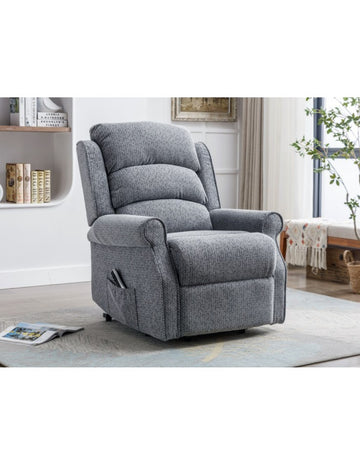 AM Windsor Electric L/T Dual Motor Chair Steel Blue