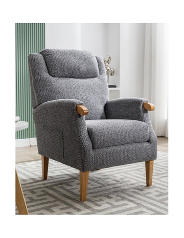 AM Lisbon Fireside Chair Steel Blue