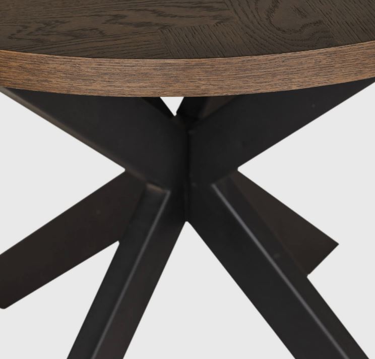 Nate Dining Table Round 1000 Smoked Oak