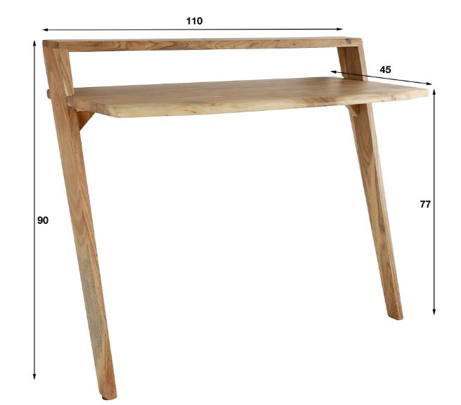 ZI Felix Wall Desk Natural