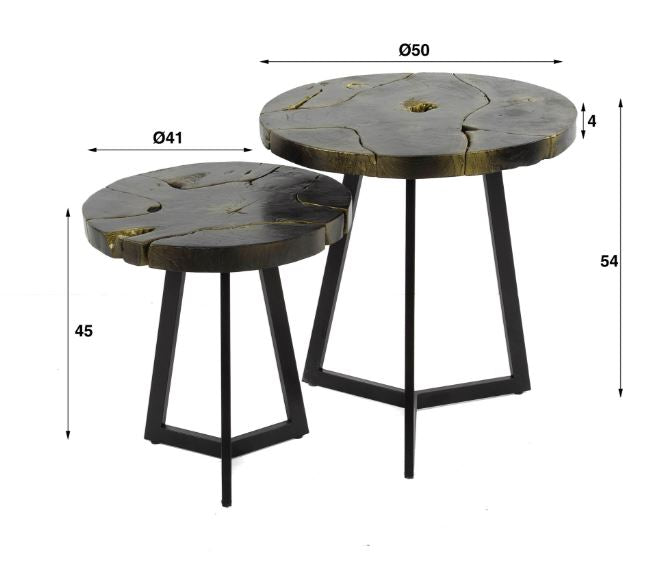 ZI Kimber Coffee Table Black Gold