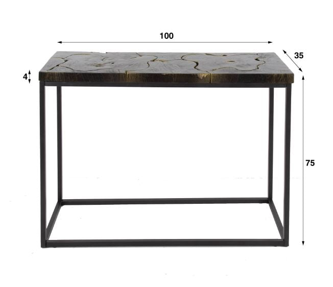 ZI Kimber Console Table Black Gold