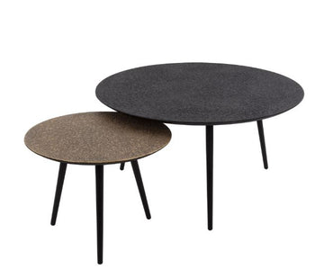 ZI Metallic Coffee Table Round Black Gold