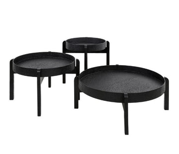 ZI Metallic Coffee Table Round Thick Black