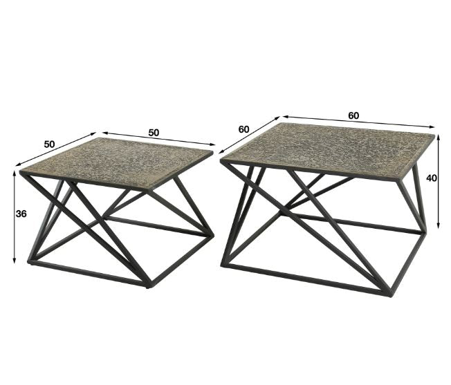 ZI Metallic Coffee Table Square Antique Bronze