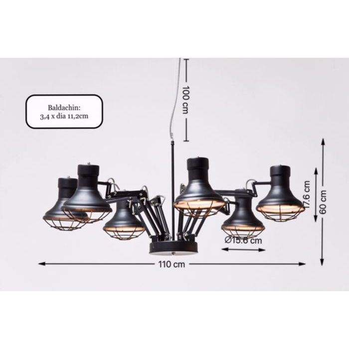 Pendant Lamp Spider Multi 6-lite - Kian Furniture
