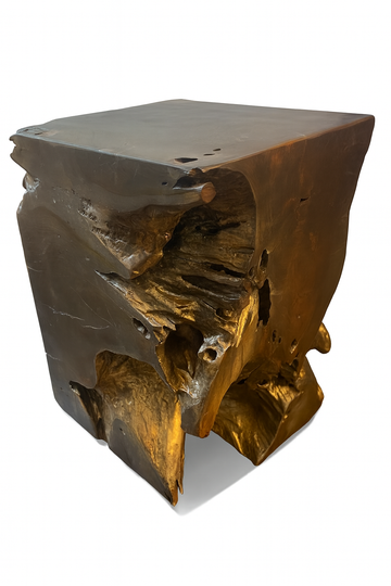 Kintsugi Solid Teak Cube Table