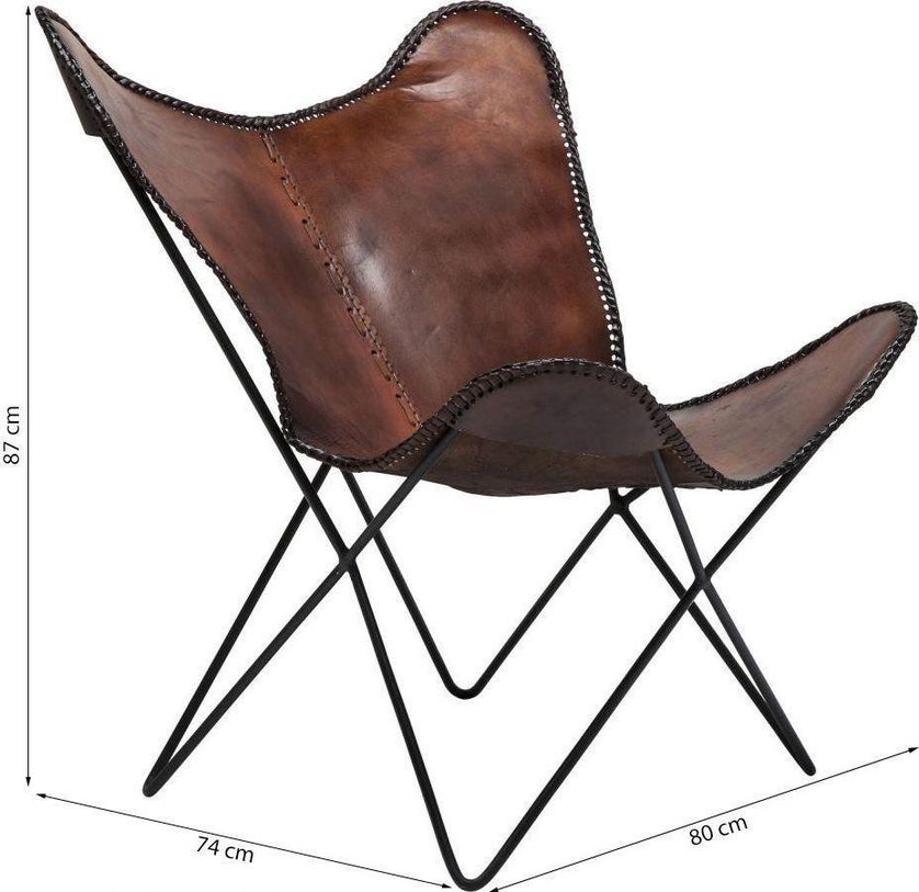 Armchair Butterfly Brown Econo
