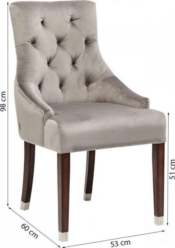 Chair Prince Velvet Grey