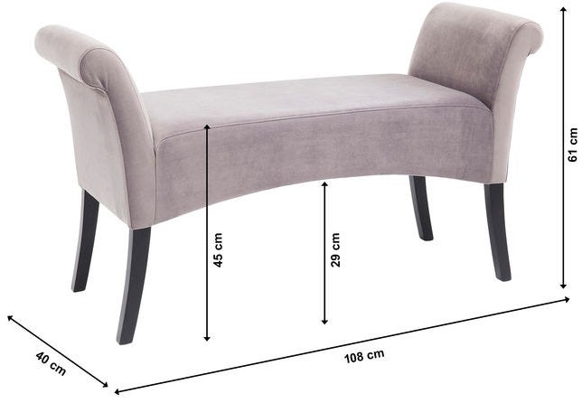 Bench Motley Velvet Silvergrey