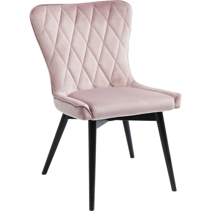 Chair Black Marshall Velvet Mauve