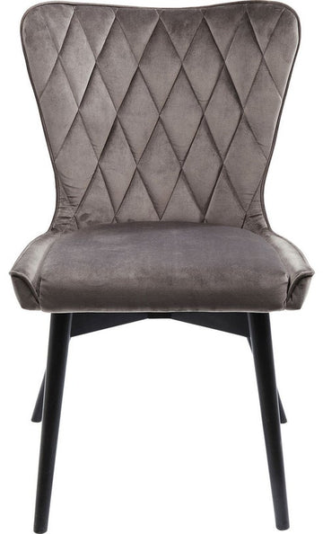 Chair Black Marshall Velvet Grey