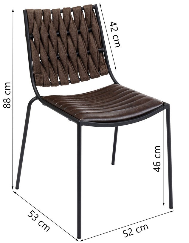 Chair Two Face Dark Brown