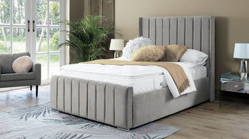 Araz Velvet Beige 3ft Ottoman Bed
