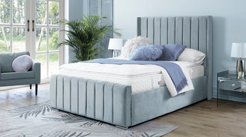 Araz Velvet Silver 3ft Bed