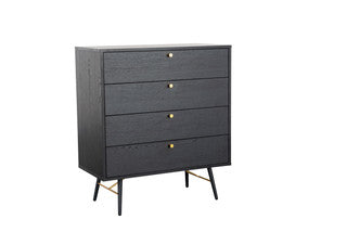 VL Barcelona 4 Drawer Chest - Black and Copper