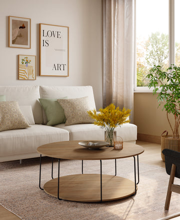 Cava round coffee table by Mobenia | Ø100cm, H38cm