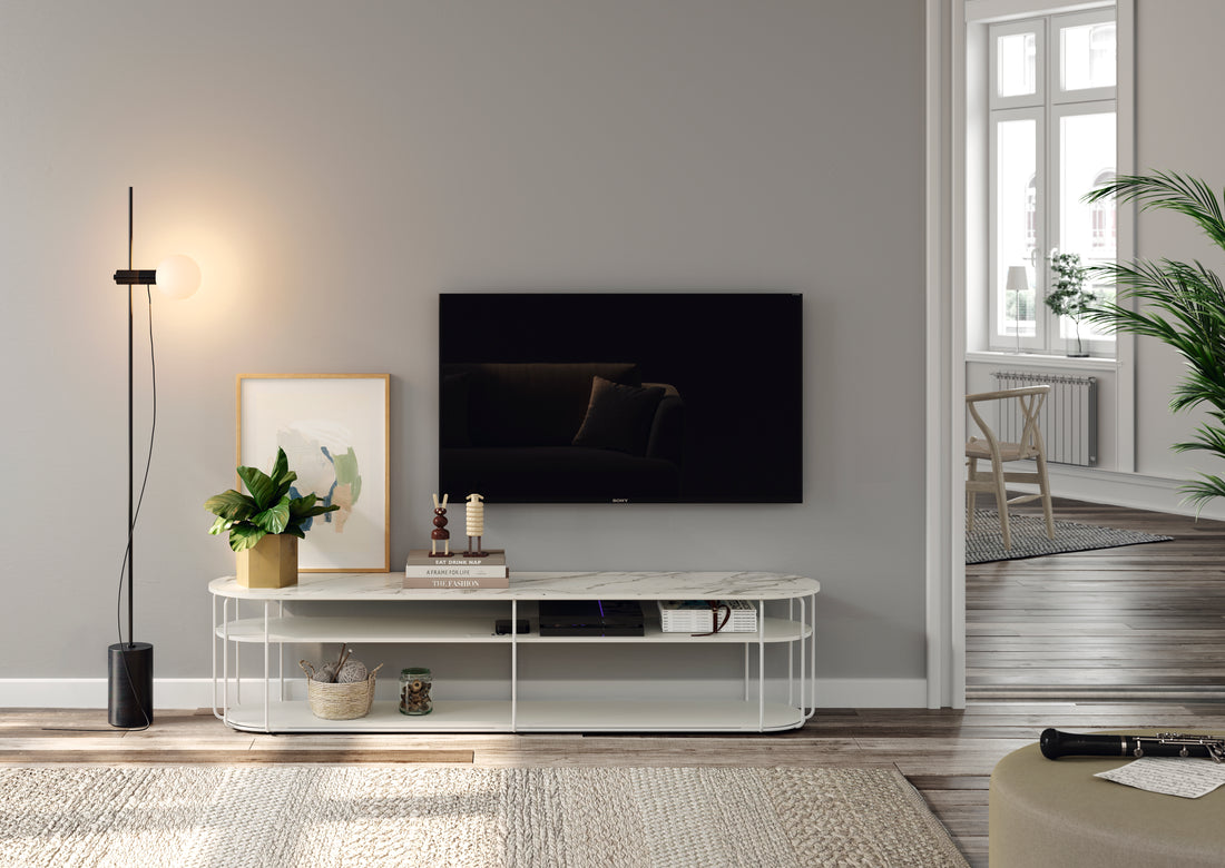 Cava TV unit by Mobenia | W150cm, H40cm, D41cm